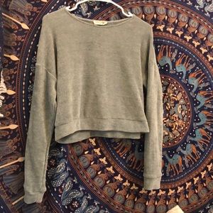 🧚🏼‍♂️Cropped blue/grey  long sleeve